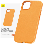 Baseus Phone Case for iPhone 15 Plus Fauxther Series (Orange)