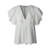 Pepe Jeans za ženske. PL305023 Bluza Dame bela (S), Priložnostno, Bombaž, Kratek rokav