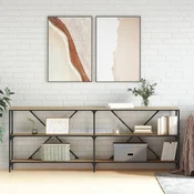 Konzolni stol boja hrasta sonome 200x30x75 cm od drva i željeza