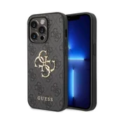 GUESS Maska za telefon iPhone 15 Pro 6.1 GUBKP15L4GMGGR, Kožna, Siva