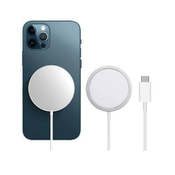 1stCOOL Brezžični polnilec QI 15 W, prenosni, magnetni, združljiv s sistemom MagSafe, črn
