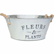 shumee Okrogla kovinska prevleka za rastline FLEURS & PLANTS v vintage stilu