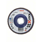 Lamelna brusilna plošča BOSCH za kovino X-LOCK, ravna, O 125 mm, gran.120