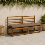 vidaXL Blazina za klop VIANEN 100% poliester Taupe 190 x 50 x 12 cm