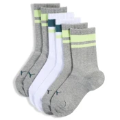 Puma Heritage Stripe Crew Shirt Socks Kids (6-pack) , White, Size 35-38, Clothing