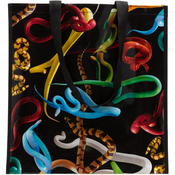 Nakupovalna torba TOILETPAPER SNAKES Seletti 42 cm črna