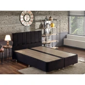 Hanah Home Ram za krevet Ela Double, 150x100x200 cm, Crni
