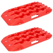 vidaXL Traction Board 2 pcs Rdeča 57,5 x 30,5 x 5,5 cm Ojačana najlon