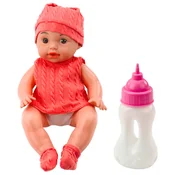 Punčka za igro z rdečim pletenim kompletom - 30cm