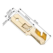 slomart Blow Neizolirani ploski moški konektor, 6.3/0.8mm, 100 kos