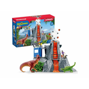Schleich SLH42564 Schleich Dinosaurus - Velika ekspedicija v vulkanu, figurice za otroke od 4. leta naprej