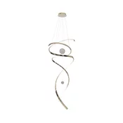 MAXLIGHT P0483D - LED viseci luster RITZ na sajli, LED 100 W, 230 V, precnik 60 cm, CRI 90, mesing