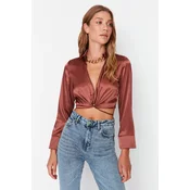 Trendyol Milla ženska bluza TWOAW23BZ00466, braon-braon