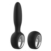 Aixiasia Dylon-Remote - radijsko vodeni analni vibrator z možnostjo polnjenja (črn)