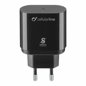 CELLULARLINE USB hišni polnilec, Type-C, 25W ACHSMUSBCPD25WK