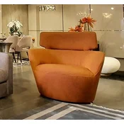 Casa Padrino luxury armchair orange 90 x 85 x H. 97 cm - Living room armchair - Hotel armchair - Living room furniture - Hotel furniture - Luxury furniture