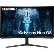 Samsung gaming monitor LS32BG850NPXEN 31,5/VA,zakrivljen/3840x2160/240Hz/1ms GtG/HDMIx2,DP,USB/pivot/crna LS32BG850NPXEN