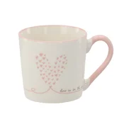 Porcelanasta skodelica 390ml s srčki 68308