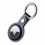 Dux Ducis Leather Key Ring ovitek za Apple AirTag, modro