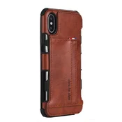 GS Hibridni ovitek Two Cards za iPhone XS Max 6.5 - rjav