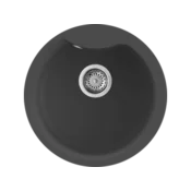 Granitna sudopera sa jednim koritom okrugla - EGO Round fi 48.5cm - nero metal 70 - Elleci