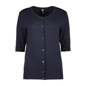 BLUE SEVEN Pletena jopa temno modra