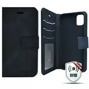 MaxMobile Book torbica iPhone 14 Pro Wallet Anti RFID: crna