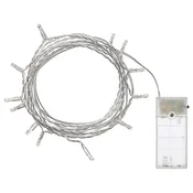 LEDFYR LED svetlobna veriga z 12 lučkami, za zaprte prostore/na baterije srebrna