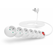 CONNECT IT Extension 230V, 6 sockets + switch, 5m, white