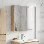 vidaXL Kopalniška ogledalna omara Sonoma hrast 63,5 x 15,5 x 70 cm