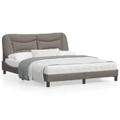 shumee vidaXL Posteljni okvir brez vzmetnice, taupe, 160x200 cm, oblazinjen s tkanino