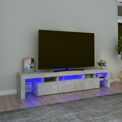 TV ormaric s LED svjetlima siva boja betona 200x36,5x40 cm