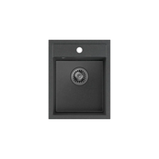 Quadron Ugradna sudopera JOHNNY 90 GraniteQ, black dot/steel, HCQJ3950CZK