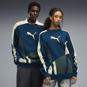 PUMA T7 Relaxed Knit Sweater Unisex, Clothing, Midnight Petrol/Herb Garden, XXL