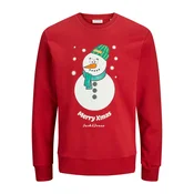 JACK & JONES Majica JJXmas Jolly trst / oranžna / krvavo rdeča / bela