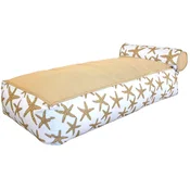 Casa Padrino luxury water lounger with headrest white/beige 180 cm