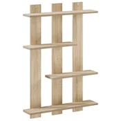 vidaXL Stenska polica Sonoma hrast 61 x 13,5 x 88 cm Inženirski les