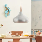 FRITZ HANSEN Orient P3 obesek aluminij/oak O 50 cm - Dnevna soba/jedilnica - Dizajn - brušeni aluminij, hrast - Kovina