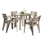 Set vrtnega pohištva Julisa 4+1 cappuccino
