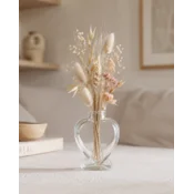 Okrasna steklena vaza v obliki srca, prozorna, 11,2 cm, poročna