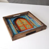 Aberto Design Poslužavnik REF055 35 x 35 x 4 cm, Šareni