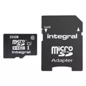INTEGRAL 32GB MICRO SDHC class10 40MB/s SPOMINSKA KARTICA+ SD adapter