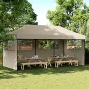 Šator za zabave Sivo-smeda 292 x 580 x 315 cm Oxford tkanina