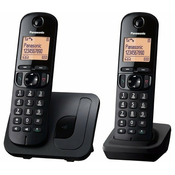 Panasonic KX-TGC212PDB DECT DUO bežicni telefon, crna
