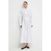Pamucna haljina Ivy Oak boja: bijela, maxi, oversize, IO117614