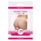 Bye Bra Invisible String 2-Pack Nude & Black L