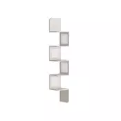 Songmics Kotna stenska polica 20x20x126 cm bež