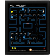 Pyramid International Pyramid International Pac -Man 3D lentikularni plakat v okvirju škatle (Maze Design) 25 cm x 20cm x 1,5cm - uradno blago, (20837741)