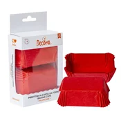 shumee Pravokotni papirnati kozarci RDEČI 80x50x32 mm DECORA 36 kosov