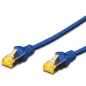 Digitus LAN (RJ45) Mreža Prikljucni kabel CAT 6A S/FTP 5 m Plava Bez halogena, Upleteni parovi, sa zaštitom za nosic, Vatrostalan Digitu